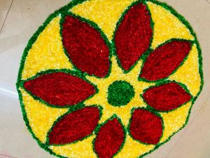 Handmade woollen Rangoli Decor