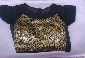 Black Sequence Blause