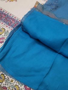 Elegant Blue doria silk Kurta