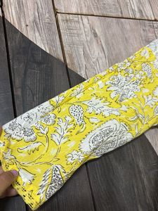 Floral Print Yellow Dress set