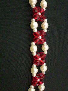 Red And White Bracelet