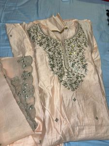 Elegant Peach Kurta Set