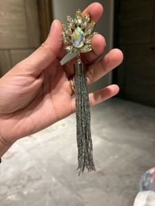 Beautiful Silver Earrings With Long Tassels