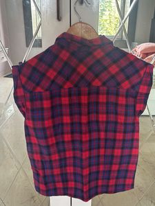 Red &amp; Black Plaid Top
