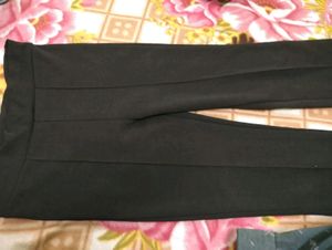 Slim Fit Flared Black Pant
