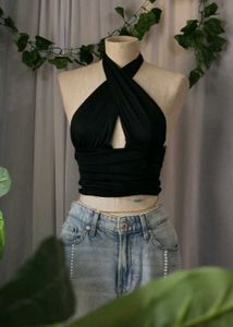 Zara Black Halter Top