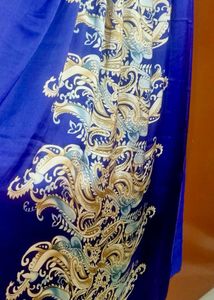 Blue Floral Print Fabric