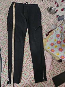 Black Cargo Jeans 26