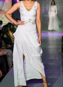 Elegant White Runway Dress