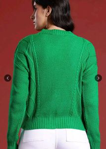 Green Knit Cardigan