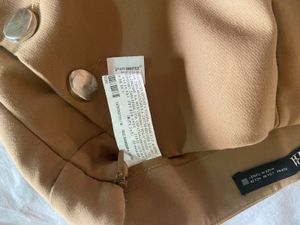 Zara Tan Button Shorts
