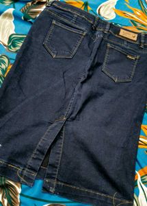 Denim Skirt Knee Length