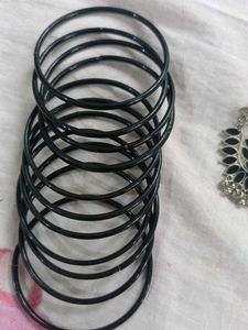 Black And White Earring Bangles
