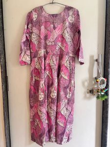 Pink Floral Anarkali Suit