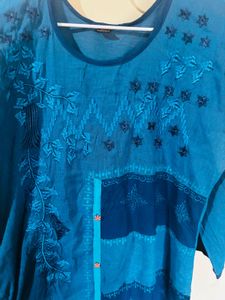₹190 only Blue straight kurta - XL