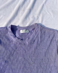 Lavender Sheer Casual Top