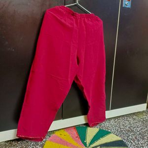Maroon Kurta Pant Set - Size - 38/Large