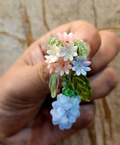 Pastel Floral Earrings | Statement Dangle | Light