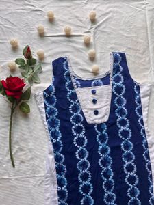 Blue Printed Kurti