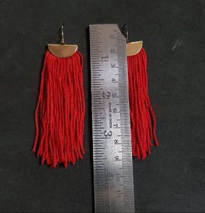 Red Tassel Earrings