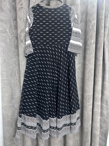 Black &amp; White Print Dress