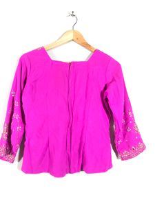 Pink Embroided Lehenga Choli Set (Women’s)