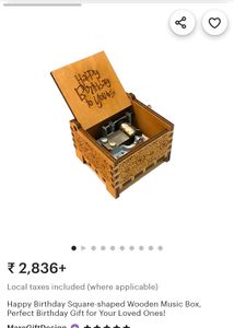 Happy birthday Square Shape Music Box