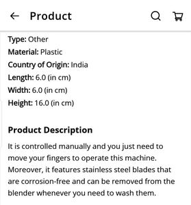 manual hand blender