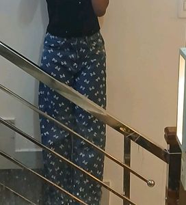 Trendy Bow Print Denim Jeans