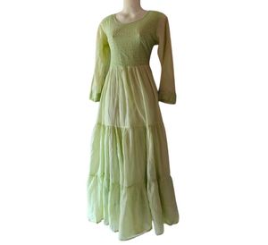 ✨ Elegant Pastel Green Flowy Maxi Dress💚