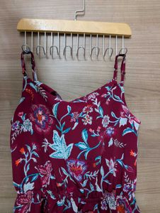 Maroon Floral Sundress