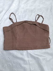 Houndstooth Corset Top 🤎