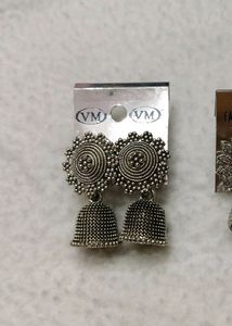 Oxidised Mini Jhumkas