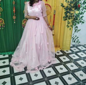 Pink Floral Party Gown