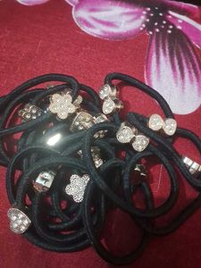 Hair Ties with Embellishments combo  Of  18 pc