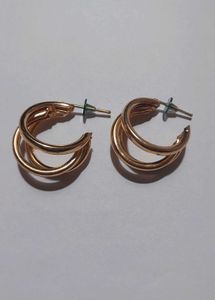Set Of Two ( Gold &amp; Silver) Hoop Earrings