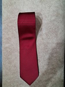Burgundy Patterned Pure Silk Tie
