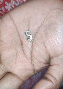 Pure Silver &#39;S&#39; Initial Charm