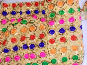 Golden Multicolour Heavy Blouse