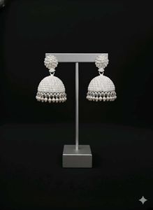 Silver Jhumka Earrings