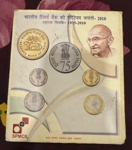 75years Of Reserve Bank India Proof Coins Set