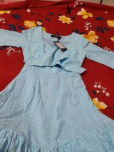 Sky Blue cute frocks
