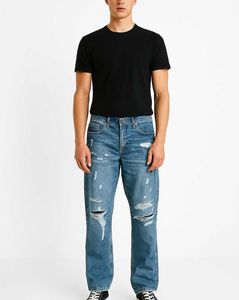 Distressed Blue Denim Jeans