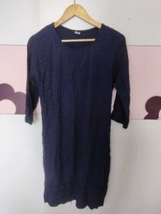 Dark Blue Chikankari Kurti