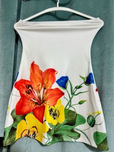 Floral Print Tube Top