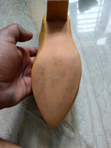 3 Inch Yellow block heel with bow