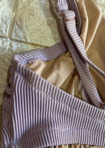 Ribbed Lavender Gold Bikini Top