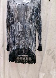 9177. Long Sleeve Sheer Top