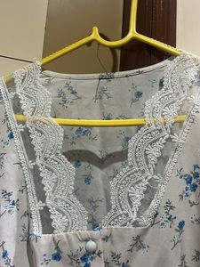 Floral Lace Trim Top