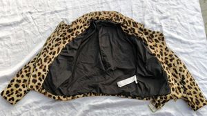 brand new (zara)leopard print biker jacket